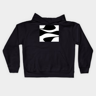 Abstract pattern - black and white. Kids Hoodie
